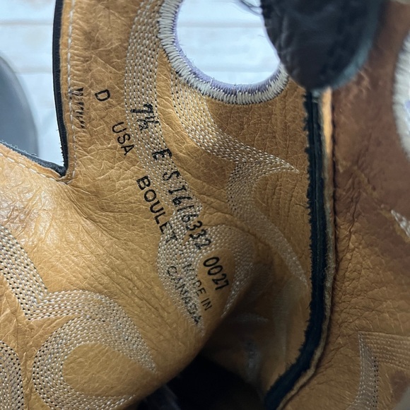 Black Leather Cowboy Boots - Picture 3 of 11